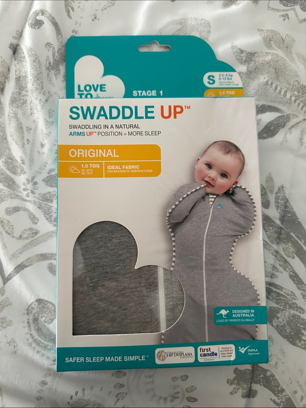Love to Dream Swaddle Up Original Grey Infant Sleep Bag